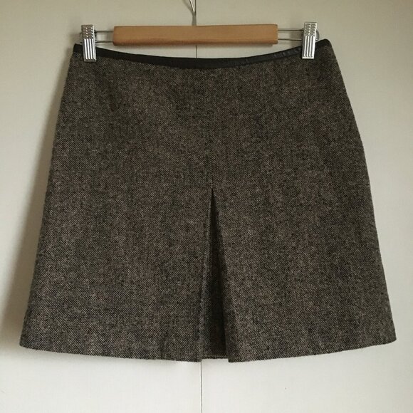 Vintage RW&CO. Preppy Wool Pleated Mini Skirt - Picture 1 of 13